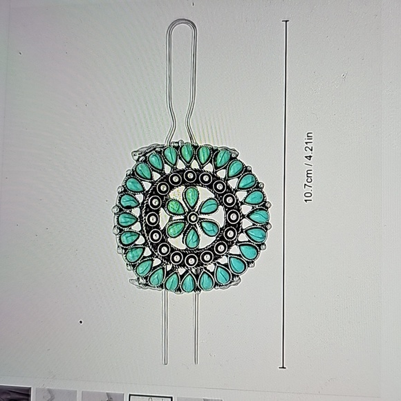 Turquoise Hairstyling Pin - Picture 3 of 8